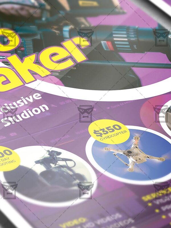 Download Videomaker PSD Flyer Template Now