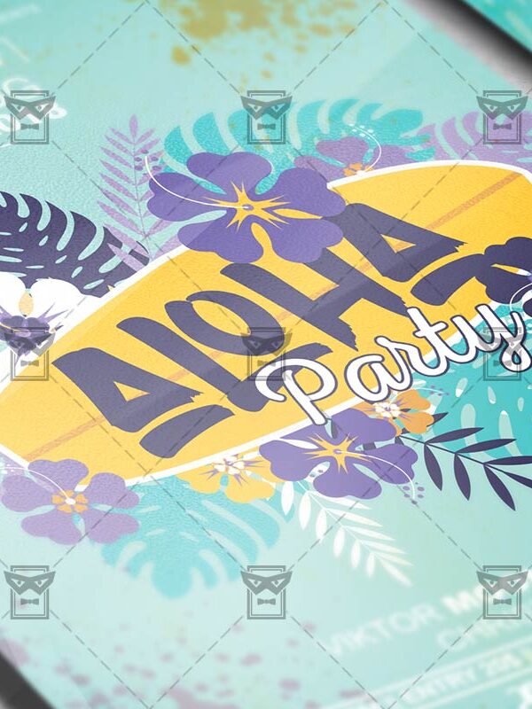 Download Aloha Party PSD Flyer Template Now