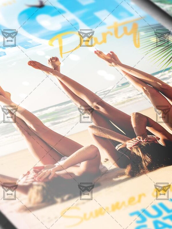 Download Beach Party PSD Flyer Template Now