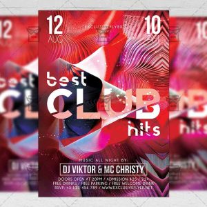 Download Best Club Hits PSD Flyer Template Now