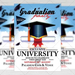 Download Graduation Flyer PSD Template Now