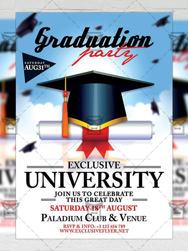 Download Graduation Flyer PSD Template Now
