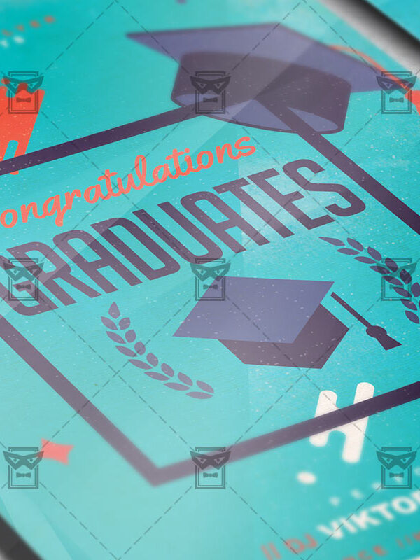 Download Graduation Party Flyer PSD Template Now