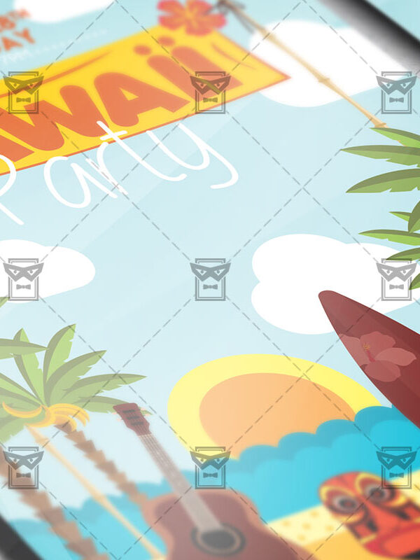 Download Hawaii Night PSD Flyer Template Now