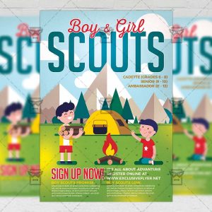 Download Scouts PSD Flyer Template Now