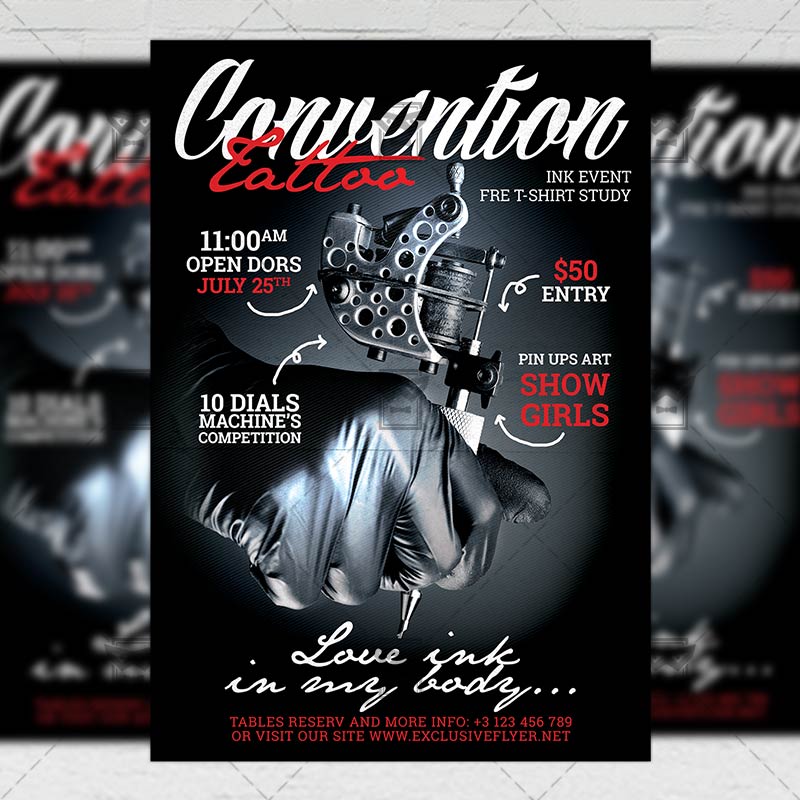 Tattoo Convention Flyer - Club A5 Template