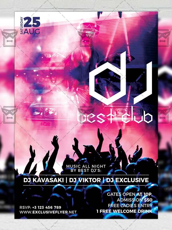 Download Best Club Dj PSD Flyer Template Now