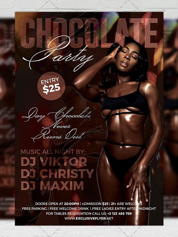 Download Chocolate Party PSD Flyer Template Now