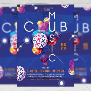Download Club Music Night PSD Flyer Template Now