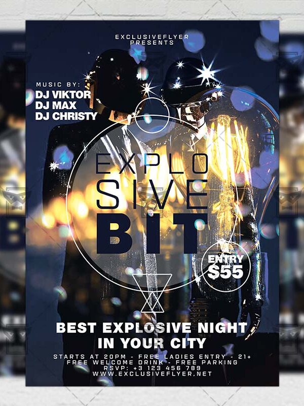 Download Explosive Bit PSD Flyer Template Now