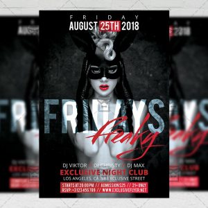 Download Freaky Fridays PSD Flyer Template Now