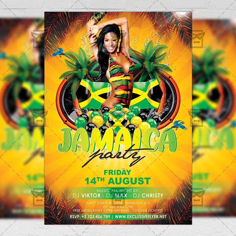 Jamaica Party Club A5 Flyer Template ExclsiveFlyer Free And 