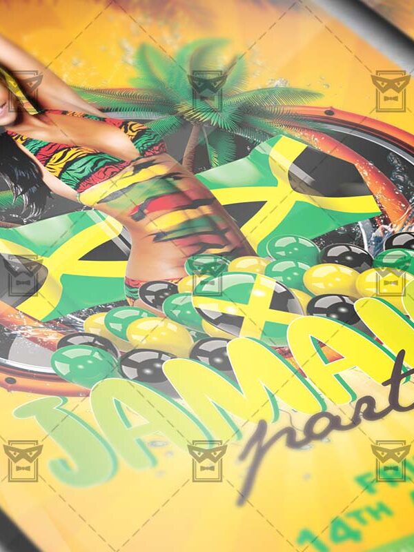 Download Jamaica Party PSD Flyer Template Now