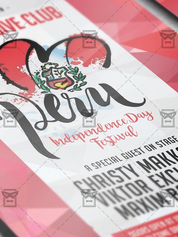 Download Peruvian Independence Day Festival PSD Flyer Template Now