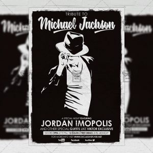 Download Tribute to Michael Jackson PSD Flyer Template Now