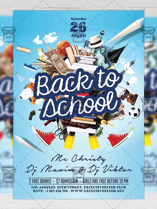 Download Back to School PSD Flyer Template Now