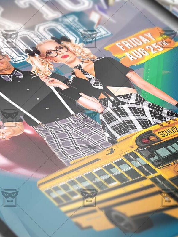 Download Back to School Party PSD Flyer Template Now