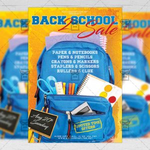 Download Back 2 School Sale PSD Flyer Template Now