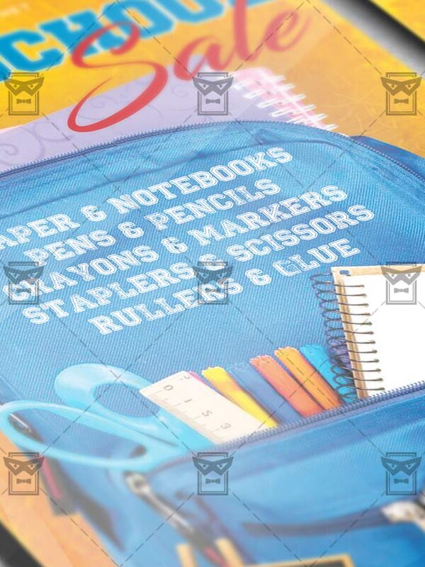 Download Back 2 School Sale PSD Flyer Template Now
