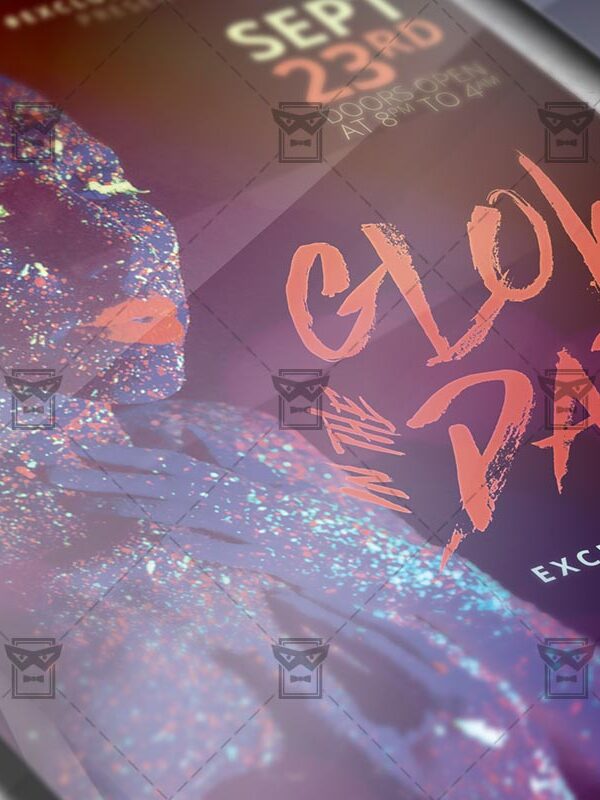 Download Glow in the Dark PSD Flyer Template Now