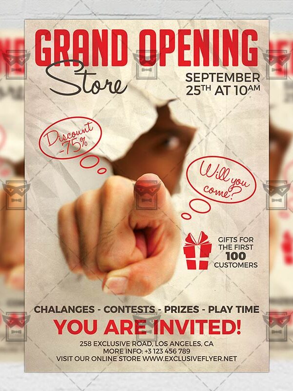 Download Grand Opening PSD Flyer Template Now
