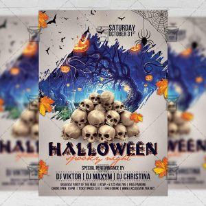 Download Halloween Spooky Night PSD Flyer Template Now