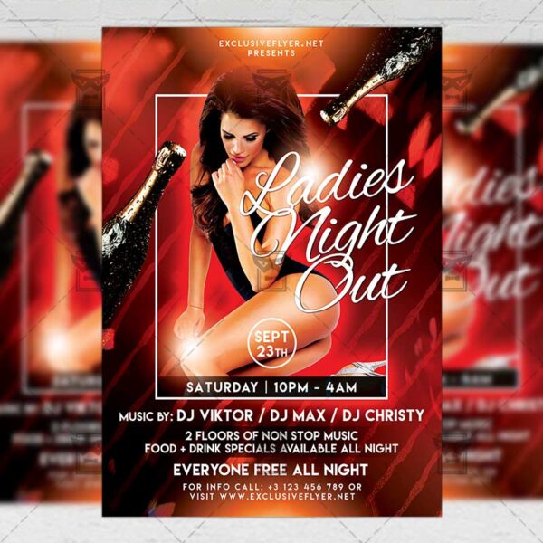 Ladies Night Out Flyer - Club A5 Template 