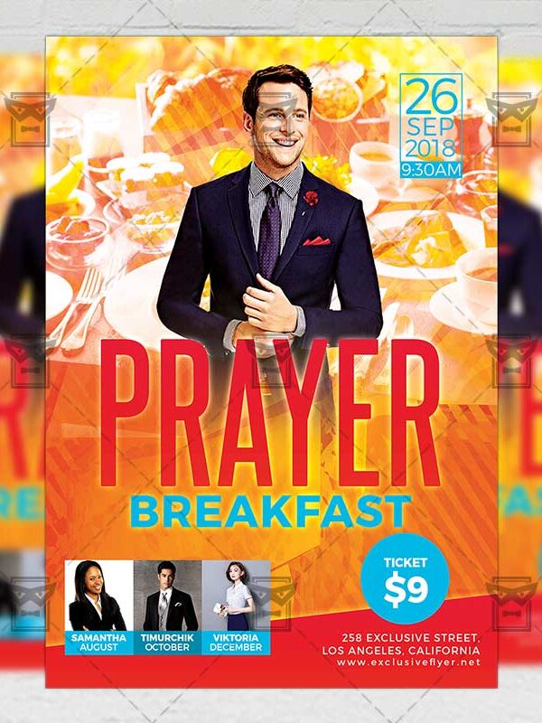 Download Prayer Breakfast PSD Flyer Template Now