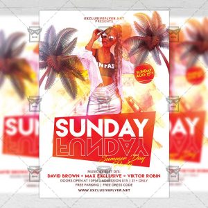 Download Sunday Funday PSD Flyer Template Now