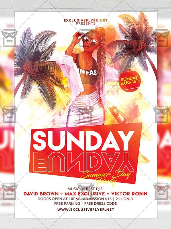 Download Sunday Funday PSD Flyer Template Now
