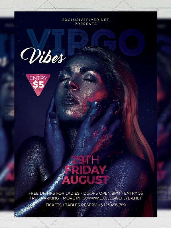 Download Virgo Vibes PSD Flyer Template Now
