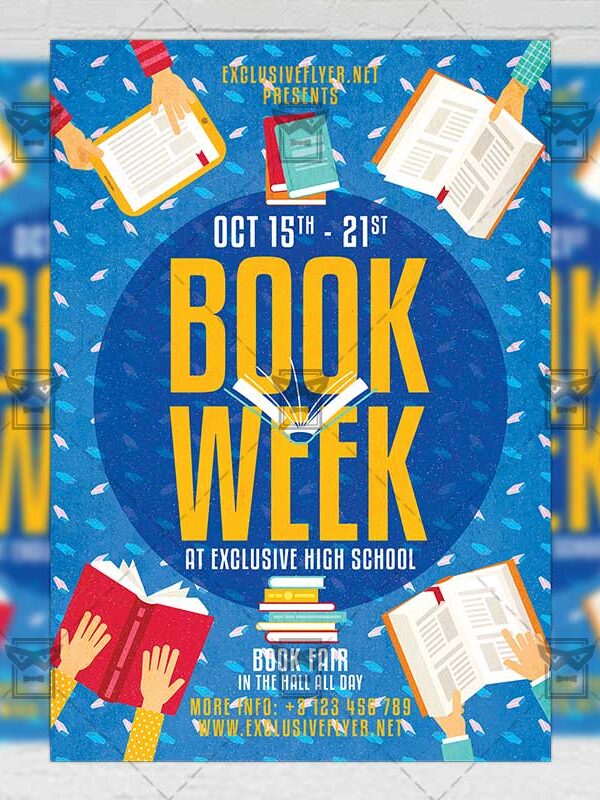 Download Book Week PSD Flyer Template Now
