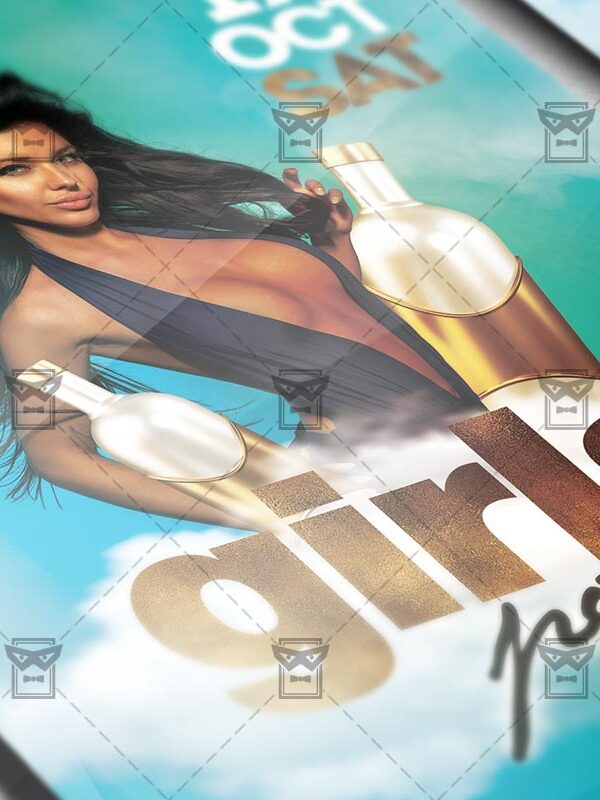 Download Girls Power Night PSD Flyer Template Now