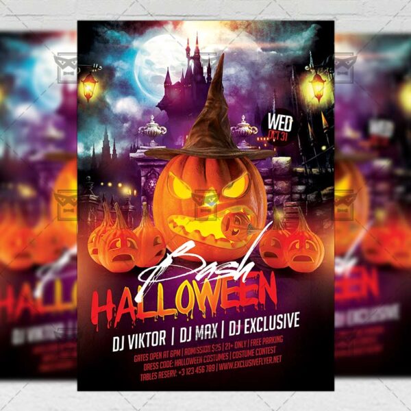 Halloween Bash Flyer - Seasonal A5 Template | ExclsiveFlyer | Free and ...