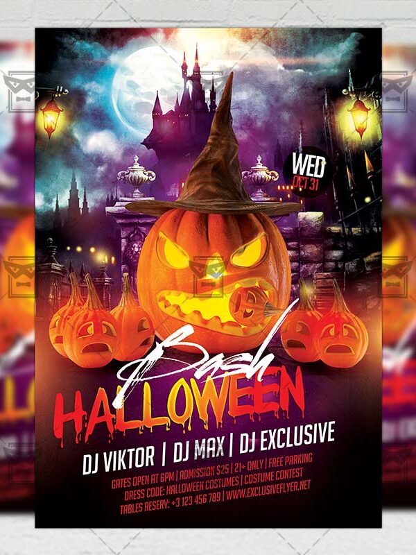Download Halloween Bash PSD Flyer Template Now
