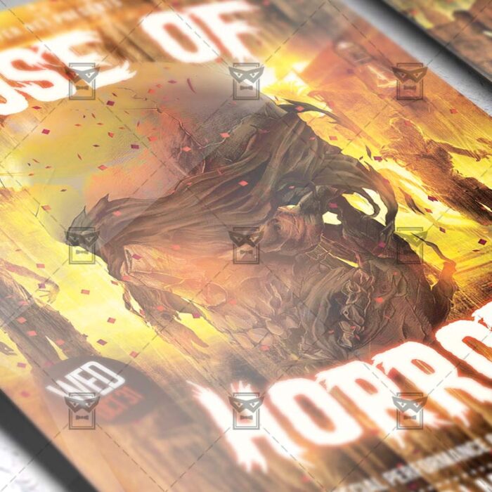 Download House of Horror PSD Flyer Template Now