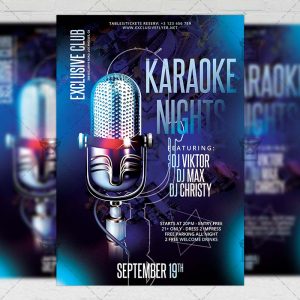 Download Karaoke Nights PSD Flyer Template Now