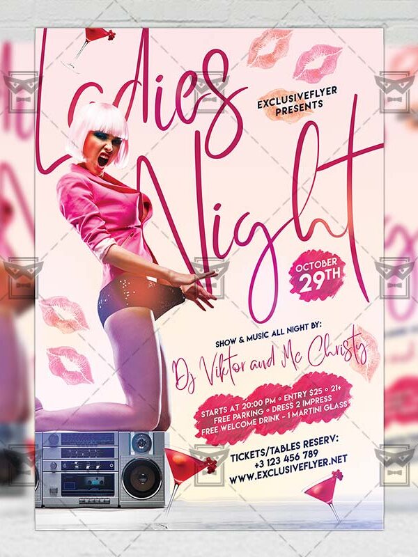 Download Ladies Night PSD Flyer Template Now