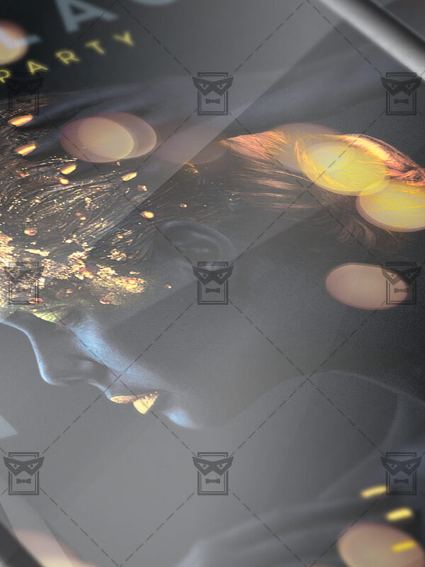 Download All Black Party PSD Flyer Template Now