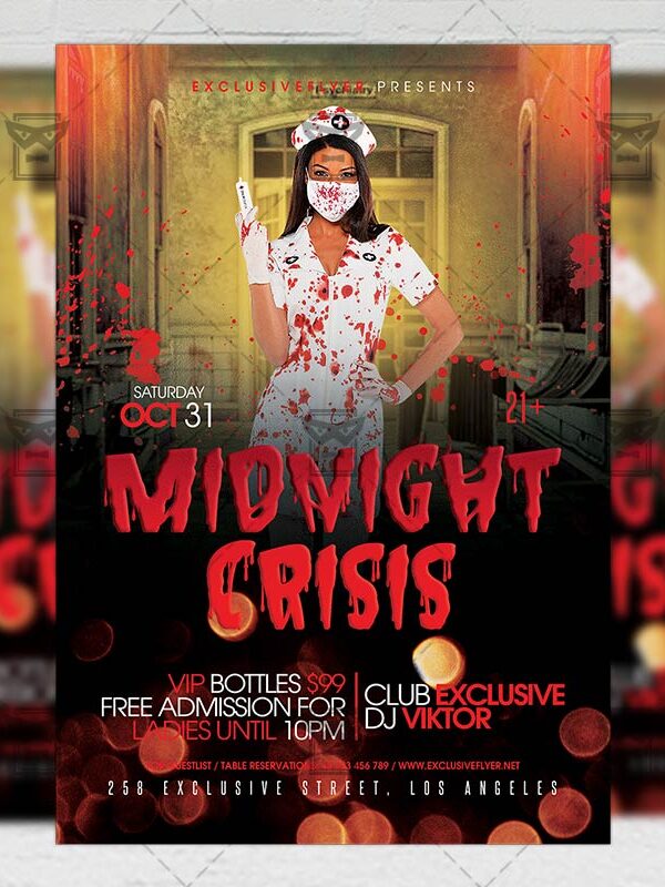 Download Midnight Crisis PSD Flyer Template Now