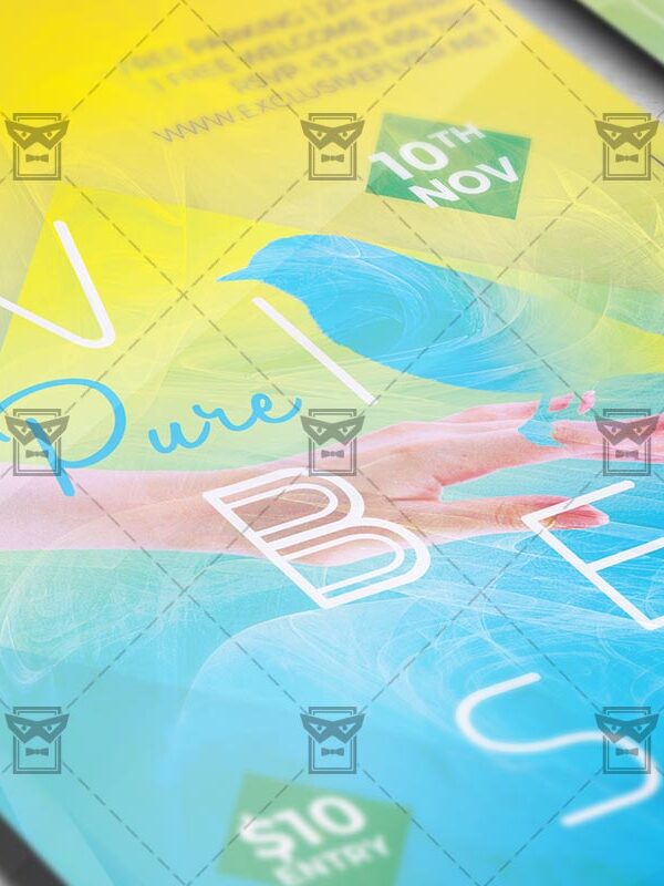 Download Pure Vibes PSD Flyer Template Now