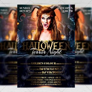 Download Terror Night PSD Flyer Template Now