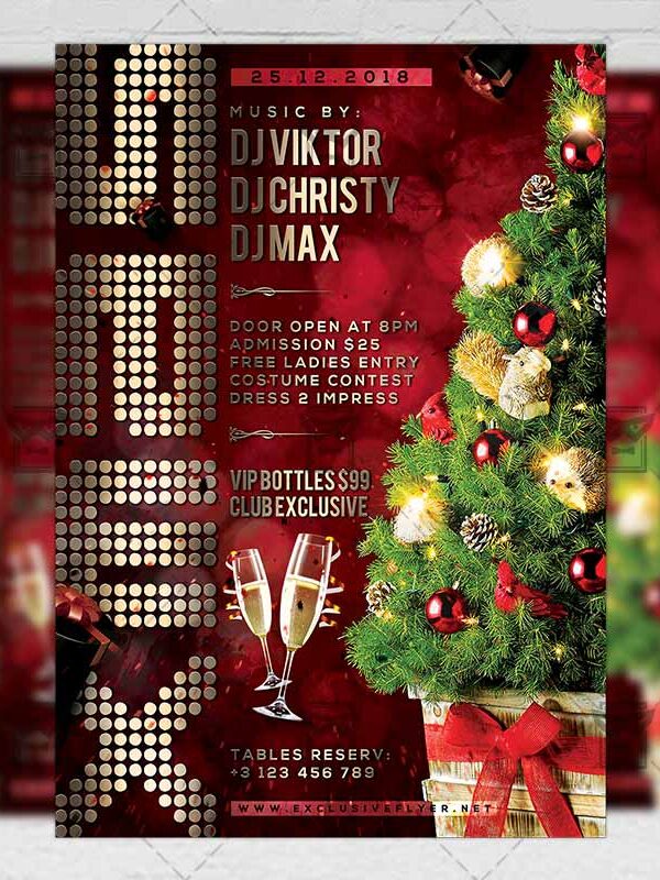 Download Xmas Night 2019 PSD Flyer Template Now