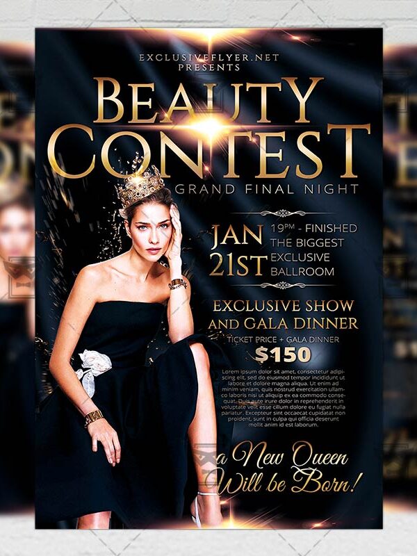 Download Beauty Contest PSD Flyer Template Now
