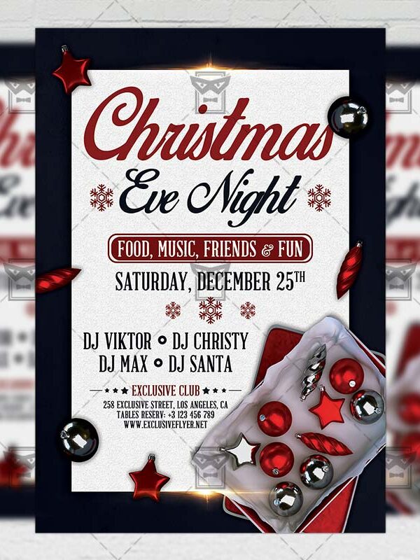 Download Christmas Eve PSD Flyer Template Now