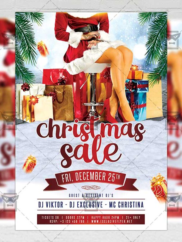 Download Christmas Sale PSD Flyer Template Now