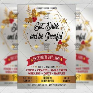 Download Eat Drink and be Cheerful PSD Flyer Template Now