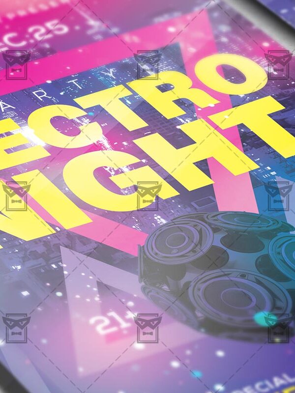 Download Electro Night PSD Flyer Template Now