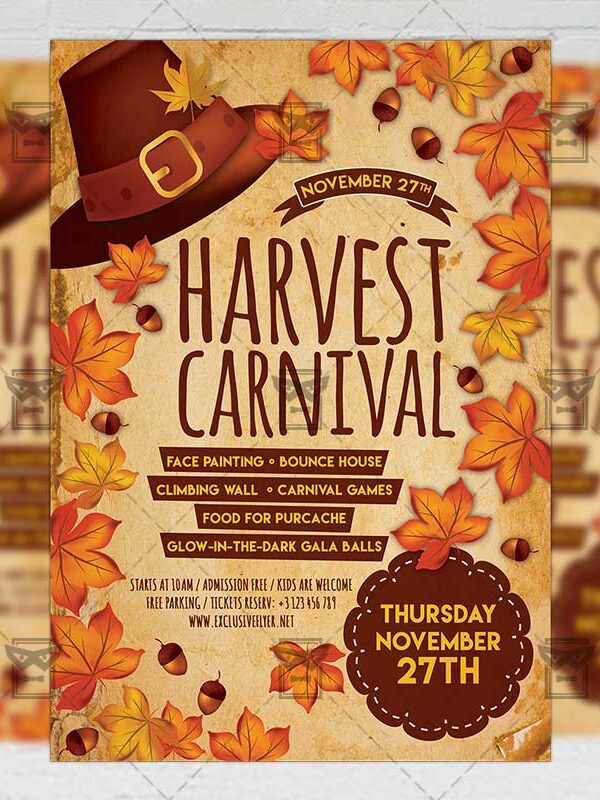 Download Harvest Carnival PSD Flyer Template Now