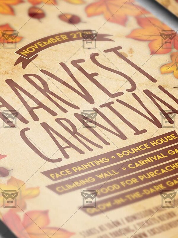 Download Harvest Carnival PSD Flyer Template Now